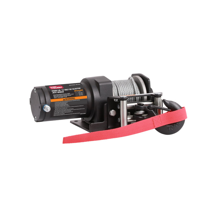 Hyper Tough 2500 lb 12V DC Electric ATV Winch with 50ft. Steel Rope and Mounting Bracket