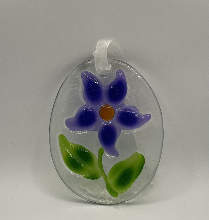 Flower Sun Catchers Trio Set of 3 with Ribbons to Hang - Floral Ornaments Window