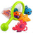 Bath Toy, Fishing Floating Squirts Toy and Water Scoop with Organizer Bag(8 Pack), KarberDark Fi...