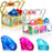 24 Pieces Diving Gem Pool Toys Colorful Summer Swimming Gem Diving Toys with 2 Treasure Pirate B...