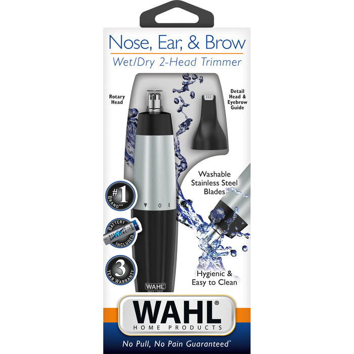 Wahl Wet Dry 2-in-One Ear, Nose and Brow Trimmer Model 05560-3808