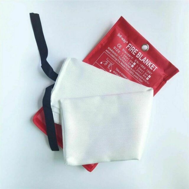 Emergency Fire Blanket Quick Release In Case For Home Office Car 1mx1mx0.3mm