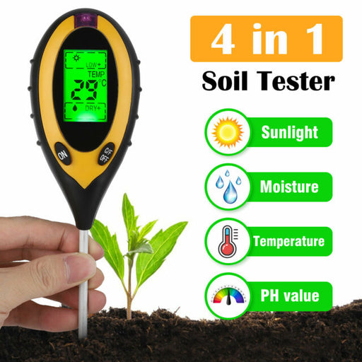 4 in 1 PH Tester Soil Water Moisture Light Test Meter for Garden Plant Seeding