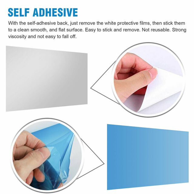 50x100cm Self Adhesive Mirror Reflective Wall Sticker Film Paper Kitchen Decor