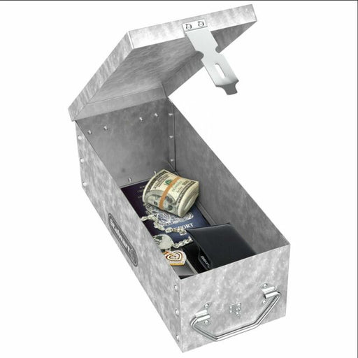Metal Lock Box Locking Clasp 12 x 4.75 x 4 Inch Security Safe Keeping Money