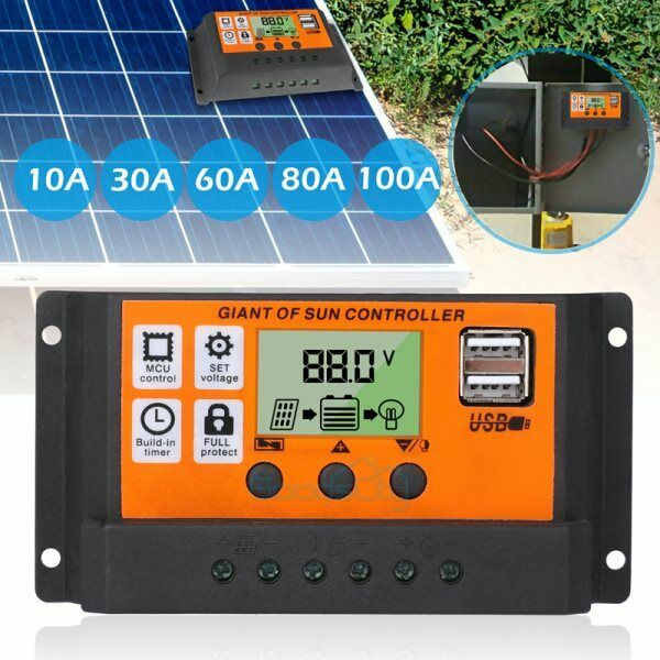 100A MPPT Solar Panel Regulator Charge Controller Auto Focus Tracking 100A 12/24V