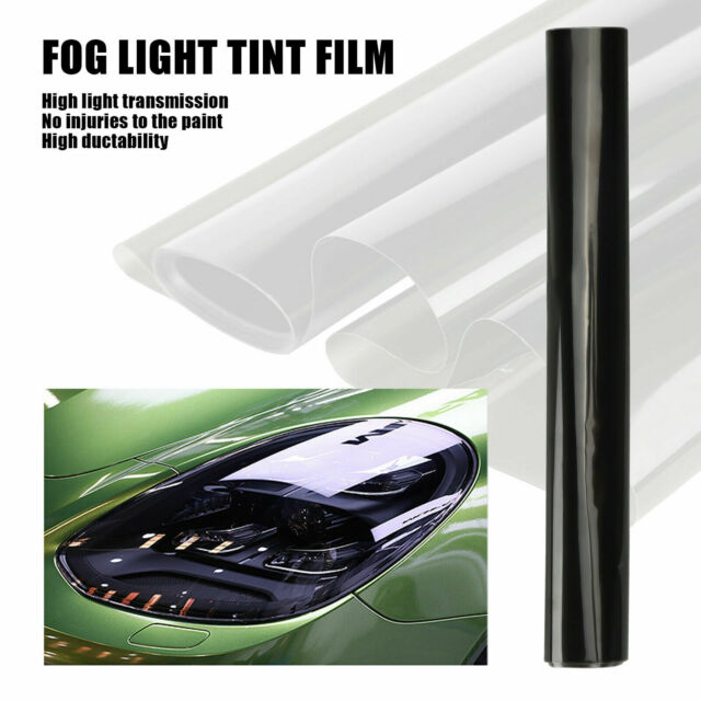 12"x72" 35% Light Smoke Gloss Vinyl Film Tint Headlight Taillight Fog Wrap Cover