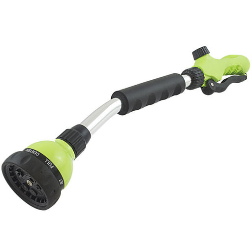 8-function garden hose 18" nozzle wand w/ flow control hand sprayer trigger lock