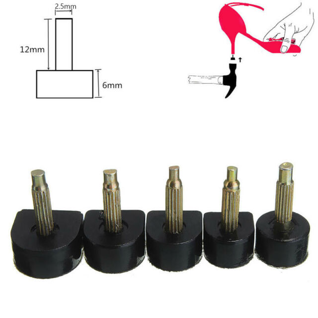 60PCS 5-Sizes High Heel Shoe Repair Tips Taps Pins Dowel Lifts Replacement