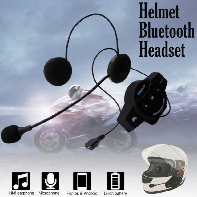 Rechargeable Motorcycle Wireless Bluetooth Helmet Headset Speaker Call BT-10