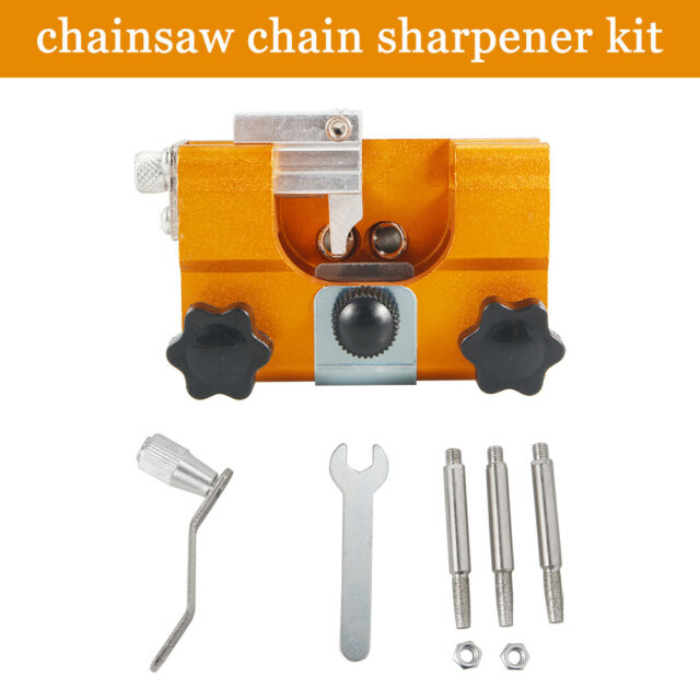 Chainsaw Chain Sharpener Kit Fast Sharpening Stone System for Patio Lawn Tools