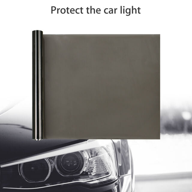 12"x72" 35% Medium Smoke Black LED Headlight Taillight Fog Light Tint Film Vinyl