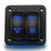 2 Gang Toggle Rocker Switch Panel Blue LED Light for Car Marine Boat Waterproof