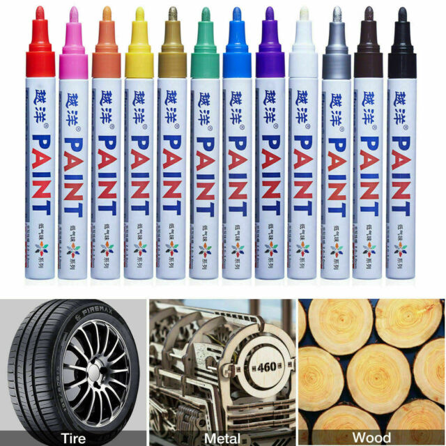 14Pcs Waterproof Permanent Paint Marker Pen For Car Tyre Tire Tread Rubber Metal