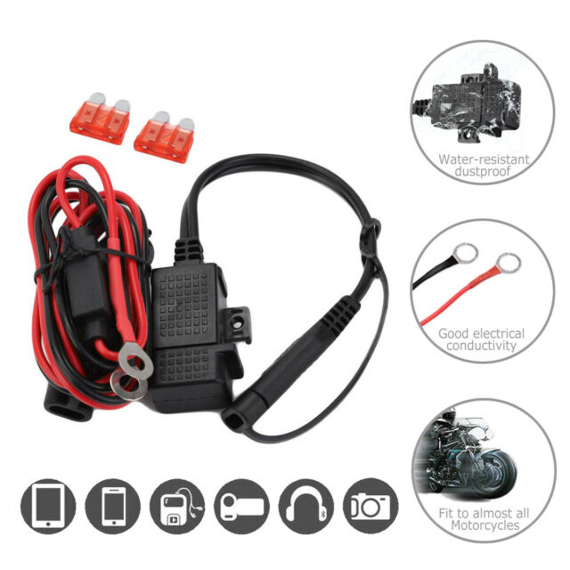 Waterproof SAE to USB Charger / Adapter for Motorcycle Cable Phone GPS Tablets