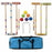 Backyard Colorful Complete Croquet Set with Travel Storage Bag Lawn Game