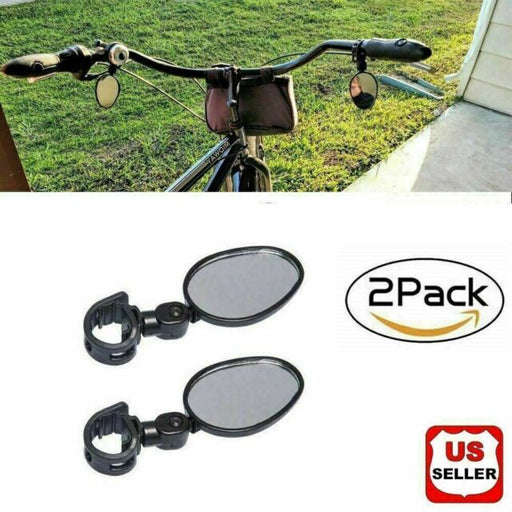 2x Mountain Glass Mirror Adjustable fits Hybrid MTB Recumbent Bike Urban Bicycle
