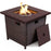28" Propane Gas Fire Pit Table 50,000 BTU Firepit Outdoor Heating Party Brown