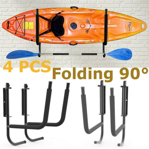 4 PCS Folding Kayak Storage Wall Mount Hanger Rack for Canoe Paddle Kayak Hook10