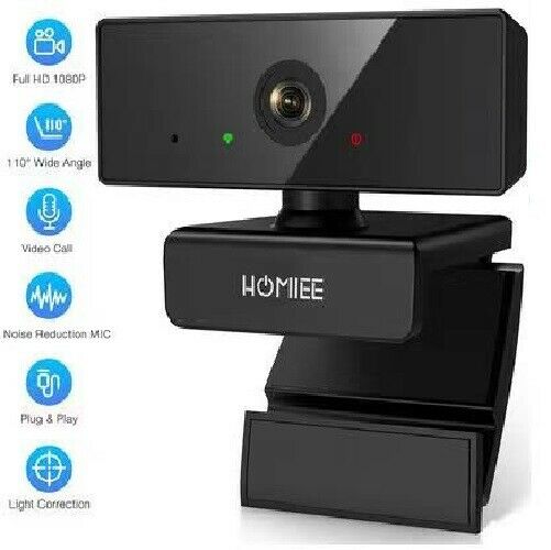 1080P Full HD USB Webcam for PC Desktop & Laptop Web Camera with Microphone/FHD