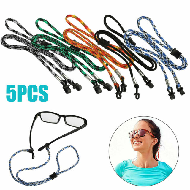 5PCS Neck Cord Strap Sunglasses Eyeglasses Rope String Lanyard Holder Adjustable