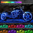 6X Motorcycle led lights Wireless Remote 18 color Neon Glow Light Strips Kit US