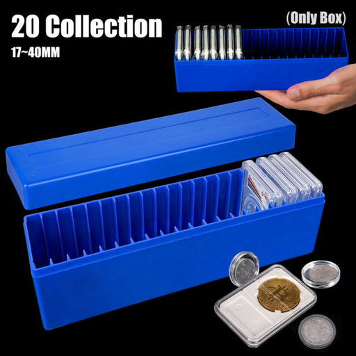 HOT Coin Storage Holders Box Plastic Capsules Case 20 Certified PCGS NGC Slab US