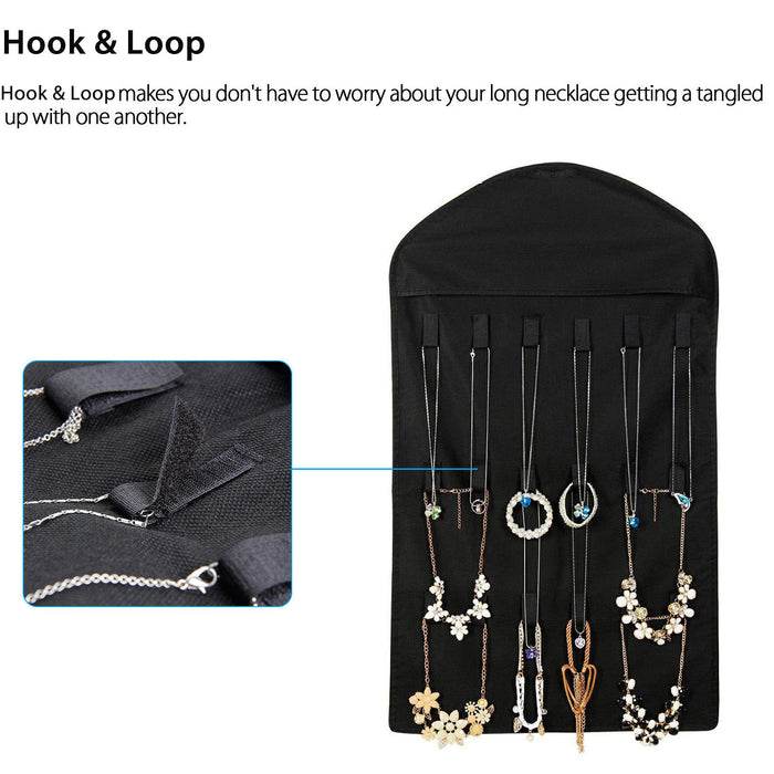 Jewelry Hanging Storage Organizer 80 Pocket Holder Earring Display Pouch Bag New