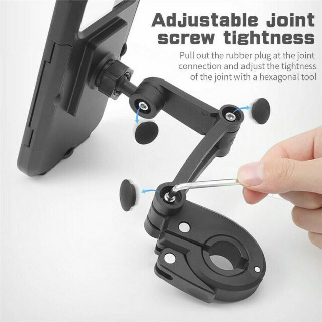 Motorcycle Bike Handlebar Phone Mount Holder Waterproof Case for iPhone Samsung