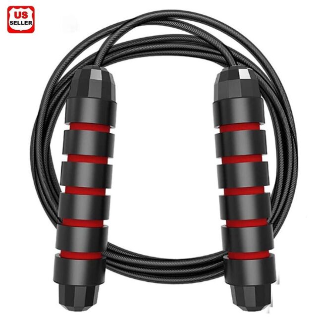 Jump Rope Gym Aerobic Exercise Boxing Skipping Adjustable Bearing Speed Fitness