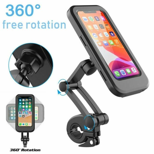 Motorcycle Bike Handlebar Phone Mount Holder Waterproof Case for iPhone Samsung