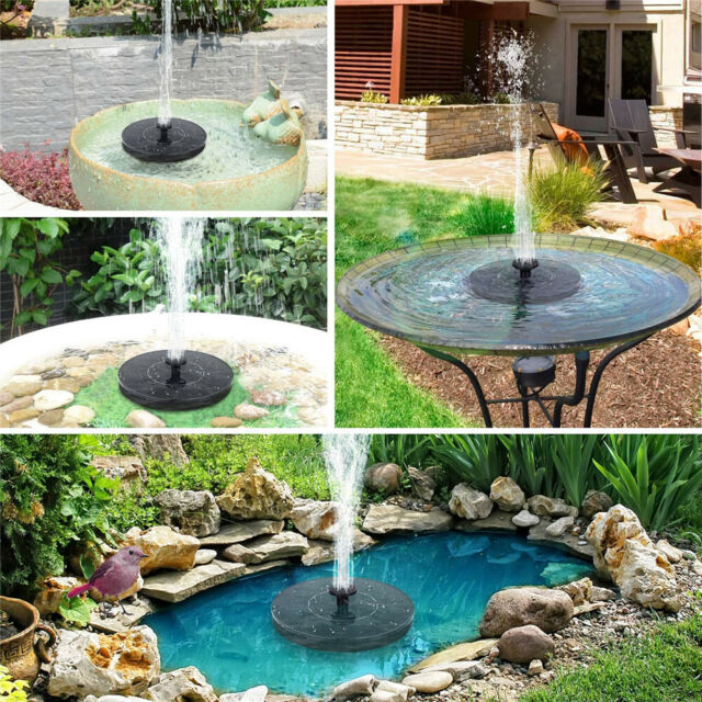 Solar Power Bird Bath Fountain Pump Upgrade 1.4W Solar Fountain with 4 Nozzle