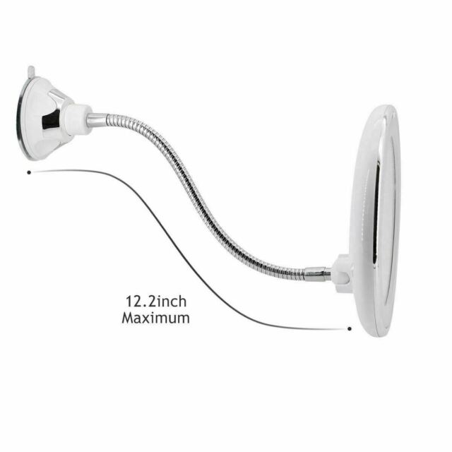 10X Gooseneck Magnifying Makeup Mirror Magnification Bathroom Mirror + LED Light