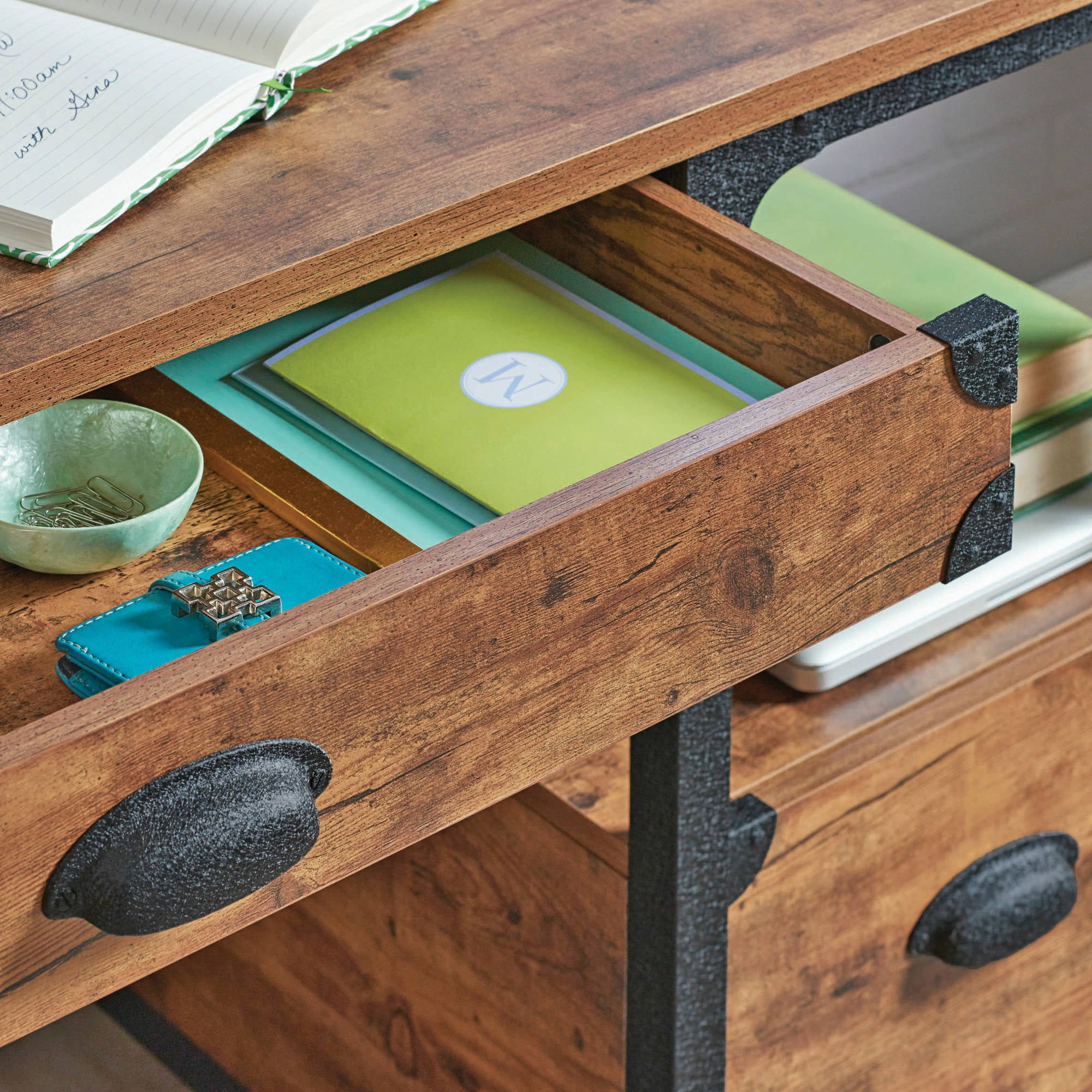 Better Homes & Gardens Rustic Country Desk, Weathered Pine Finish