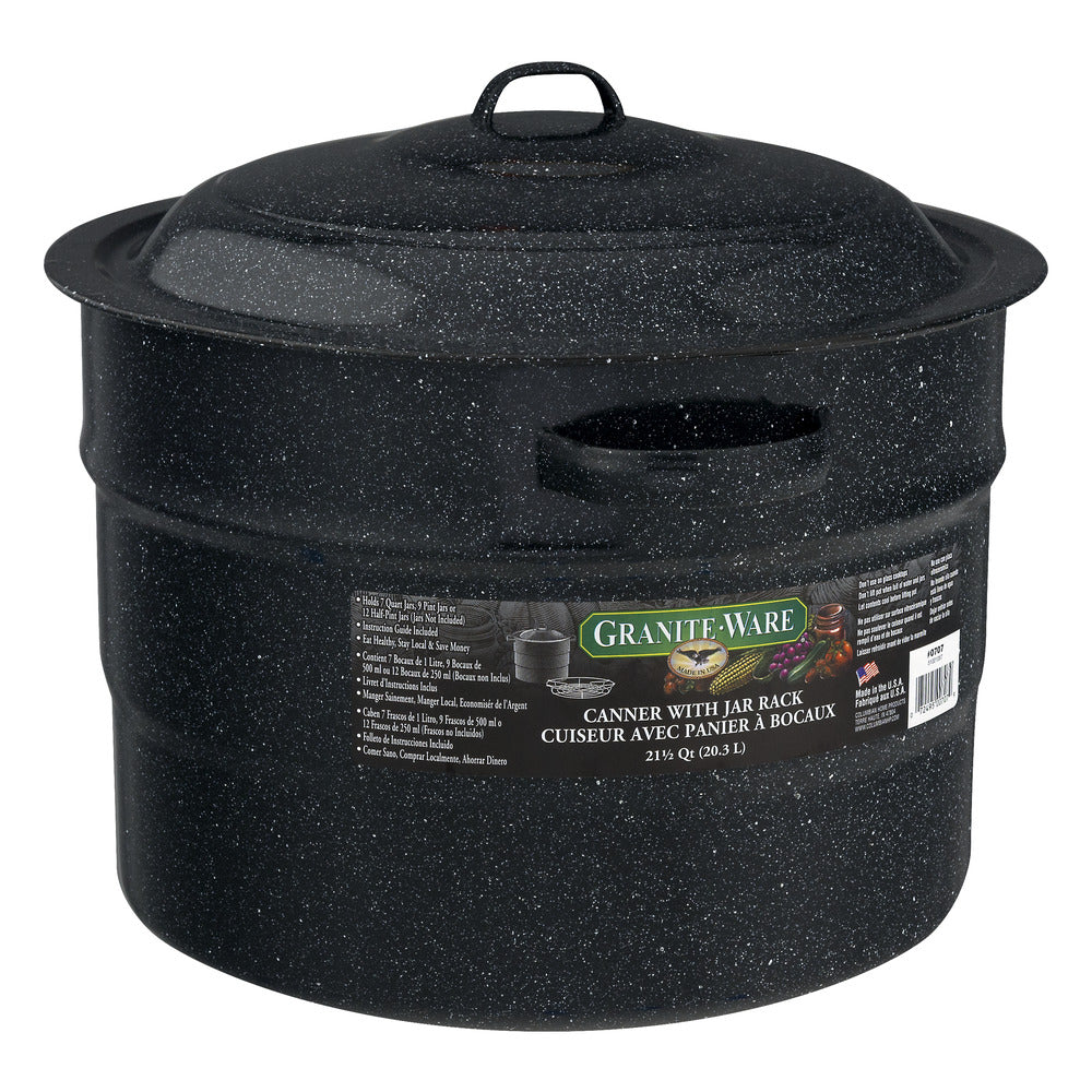 Granite Ware 21.5-Quart Water Bath Canner with Jar Rack