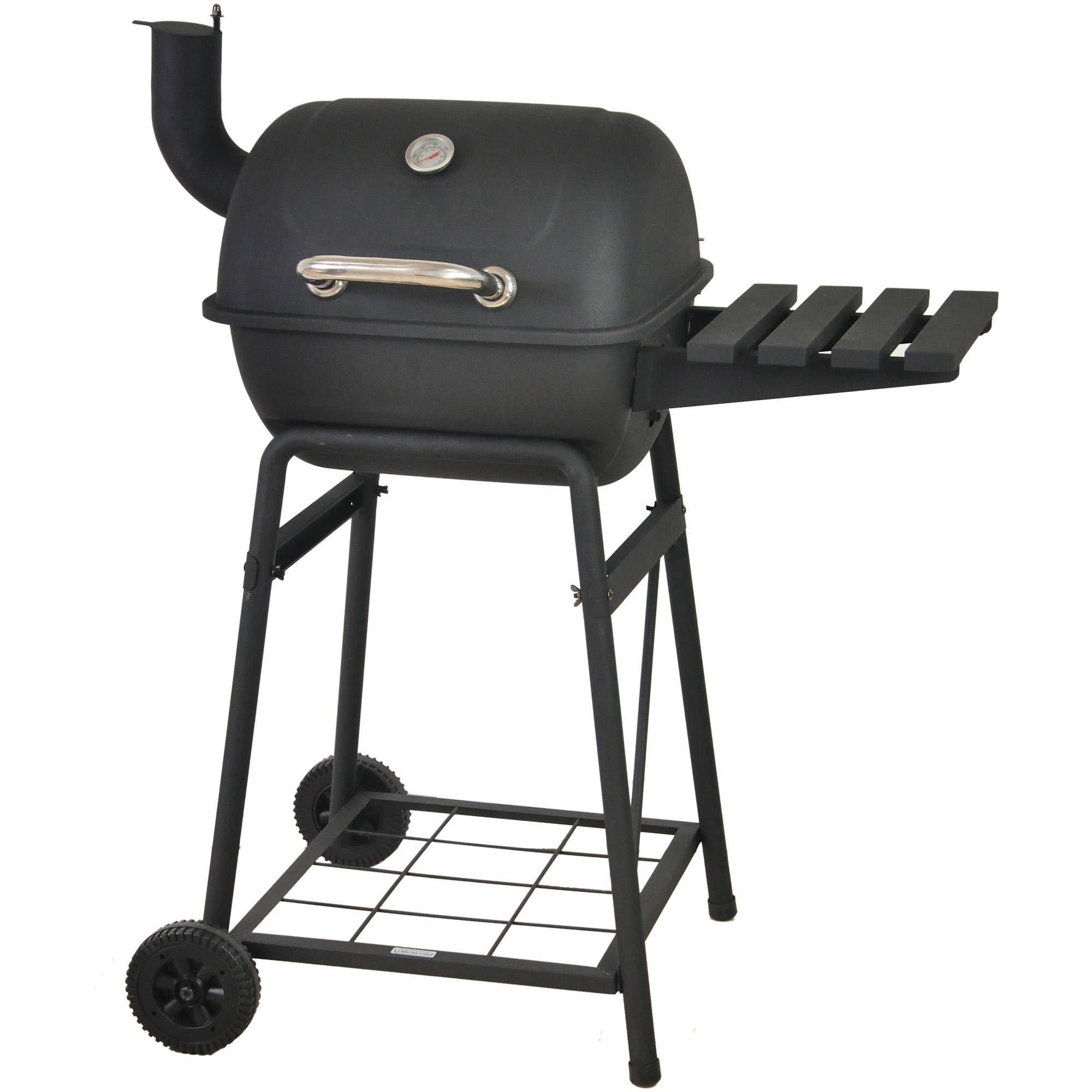 RevoAce 26" Mini Barrel Charcoal Grill with Side Shelf, Black, CBC1760W