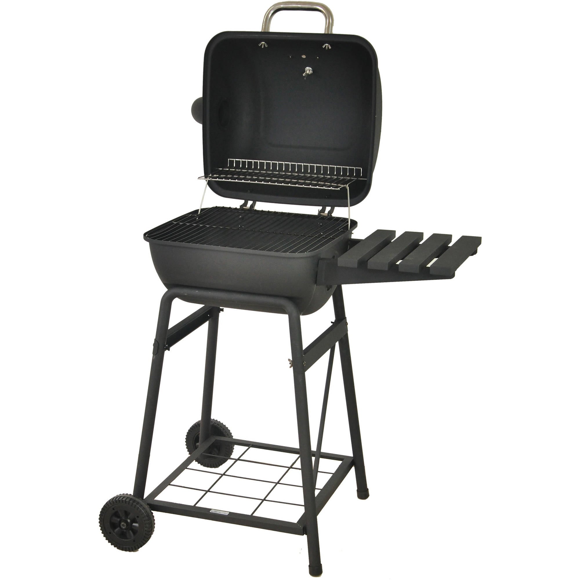 RevoAce 26" Mini Barrel Charcoal Grill with Side Shelf, Black, CBC1760W