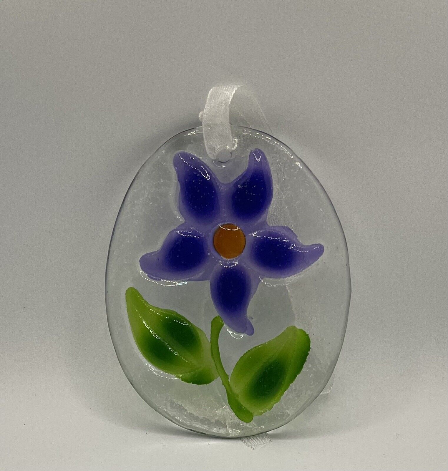 Flower Sun Catchers Trio Set of 3 with Ribbons to Hang - Floral Ornaments Window