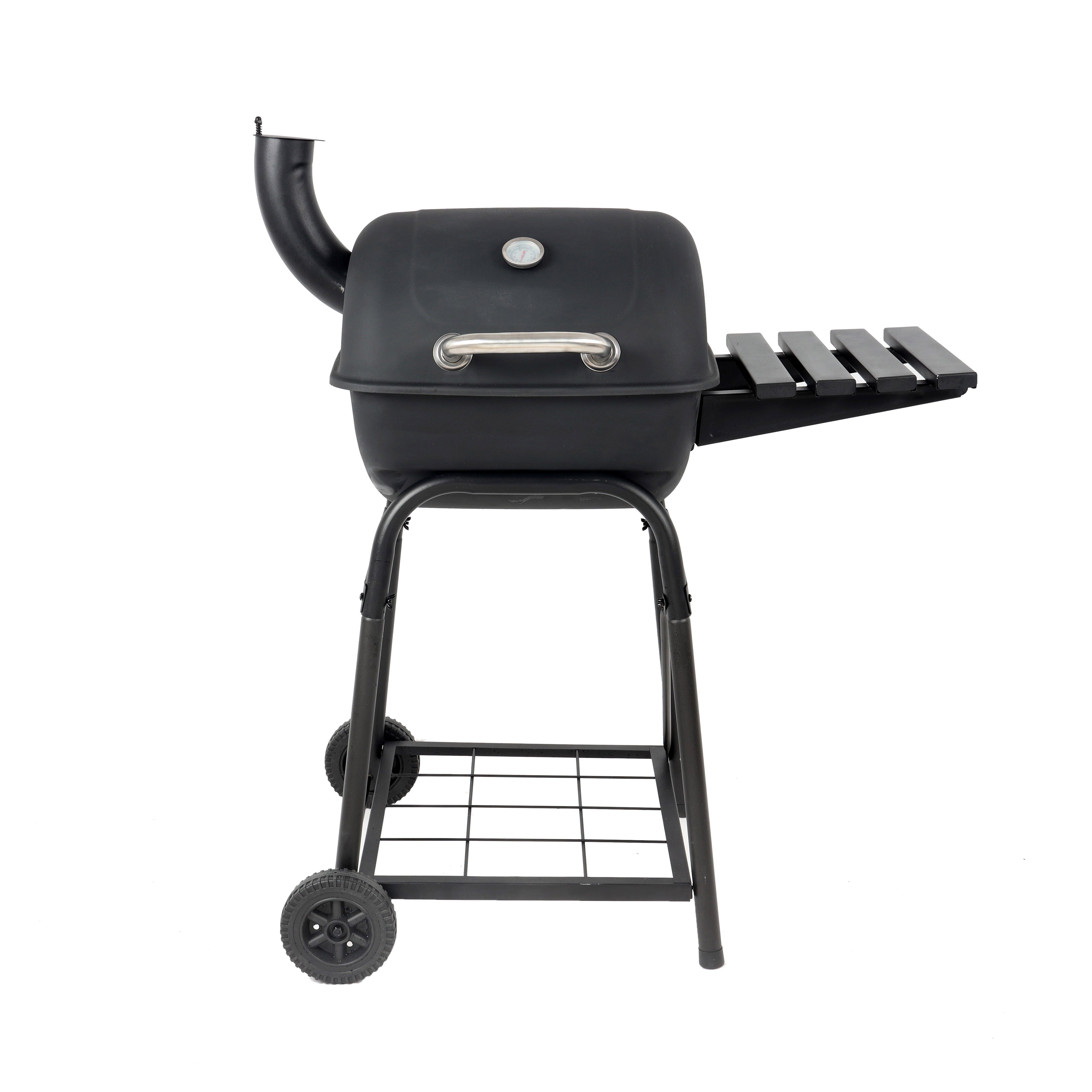 RevoAce 26" Mini Barrel Charcoal Grill with Side Shelf, Black, CBC1760W