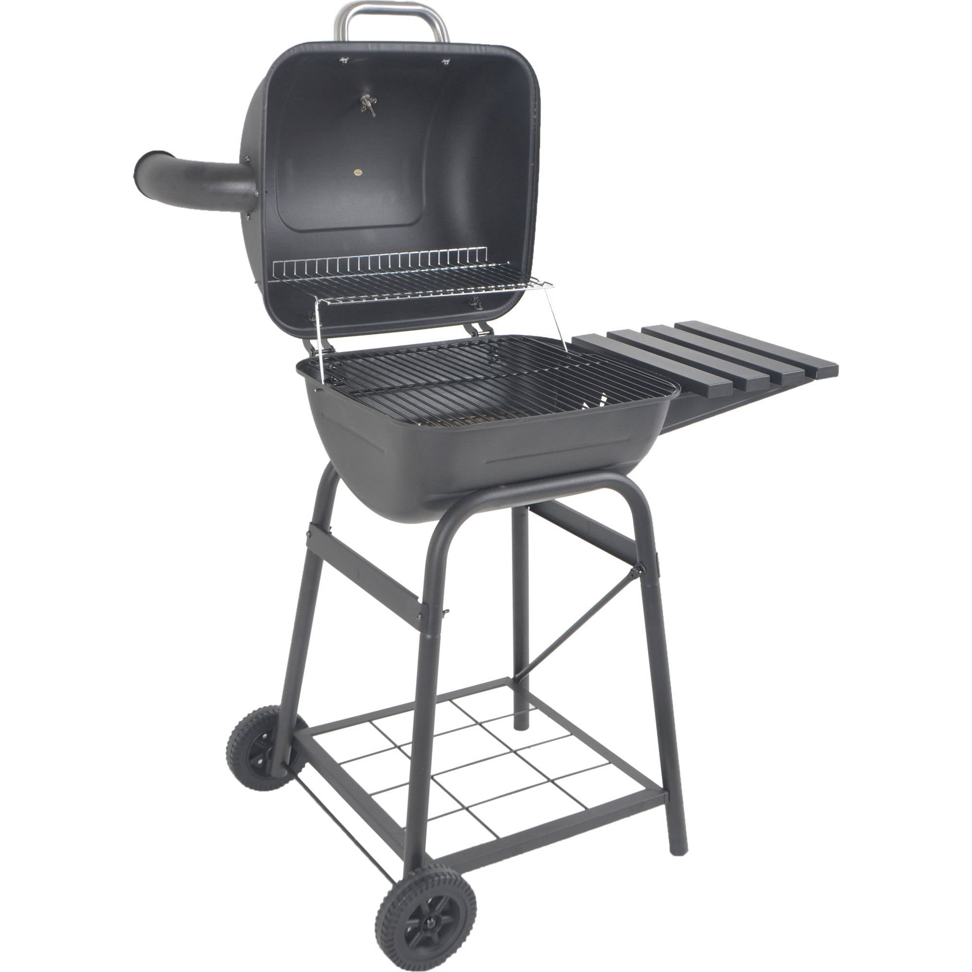 RevoAce 26" Mini Barrel Charcoal Grill with Side Shelf, Black, CBC1760W