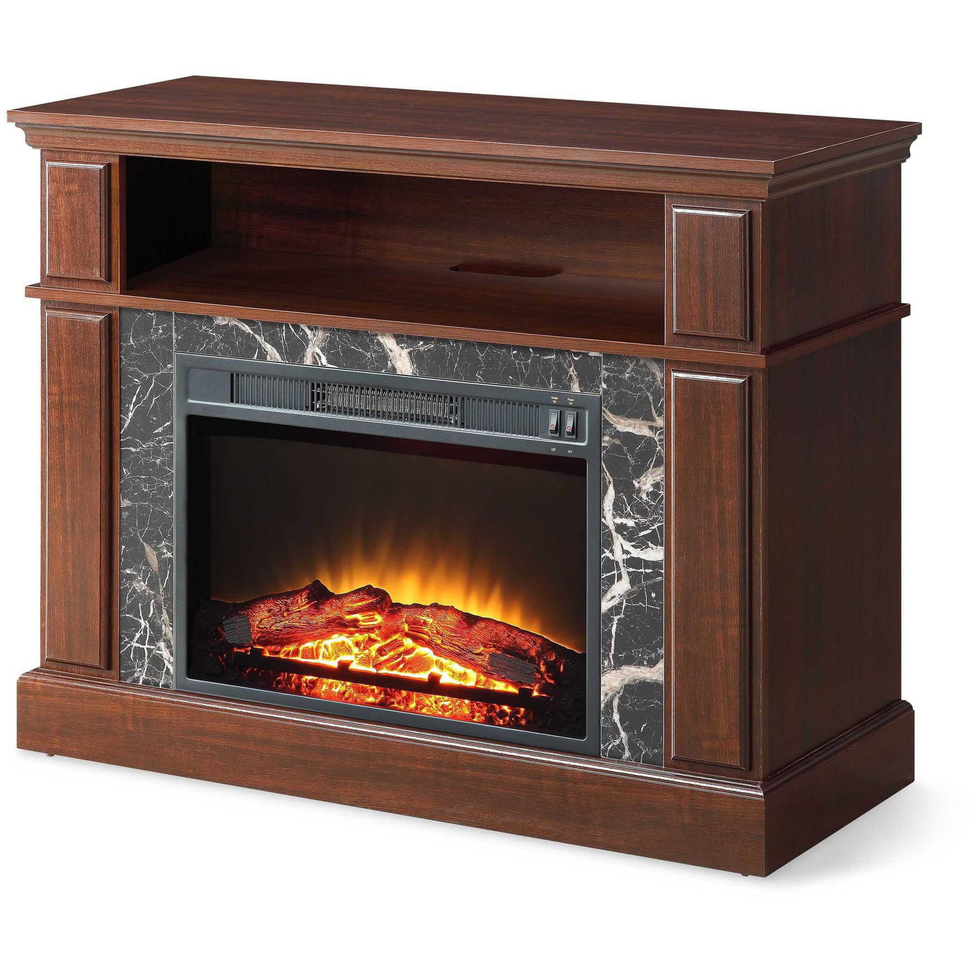 Mainstays Loring Media Fireplace for TVs up to 48" and 50lbs, Multiple Finishes