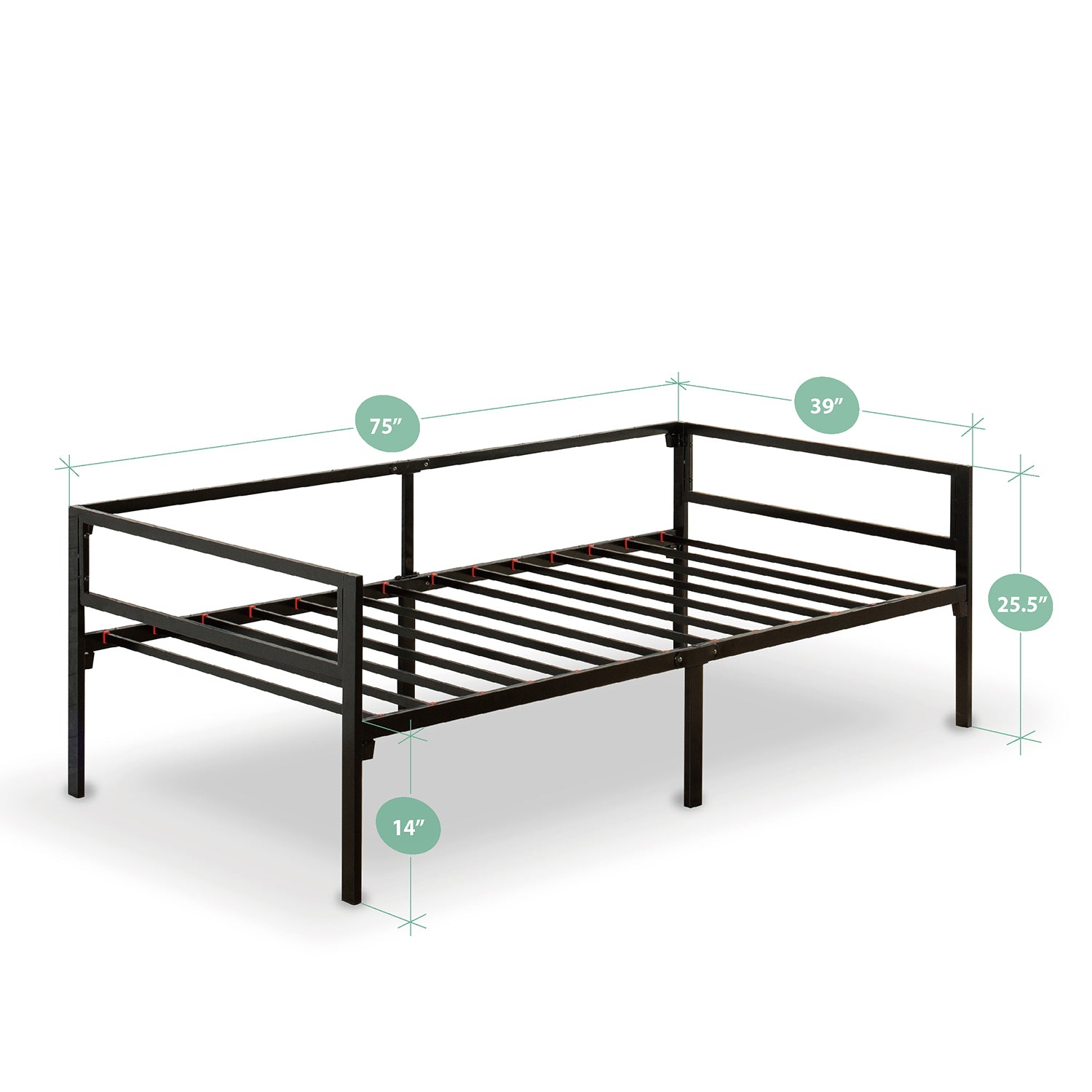 Quick Lock Steel Support Twin Daybed Frame