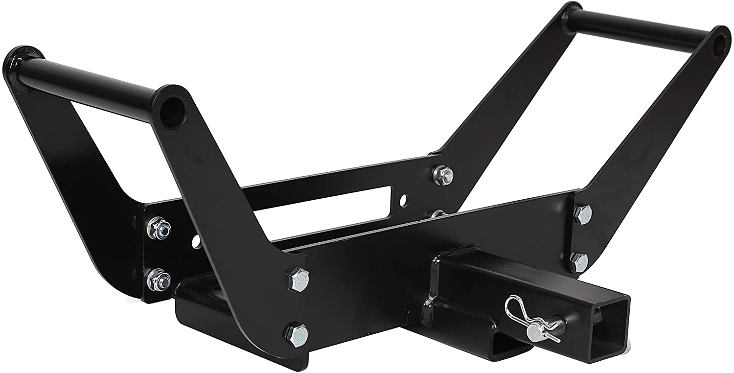 10" x 4 1/2" Cradle Winch Mounting Plate for Harbor Freight Winch Mount Recovery Winches Bumper 2 Inch Hitch Receiver 15000 Lb Capacity