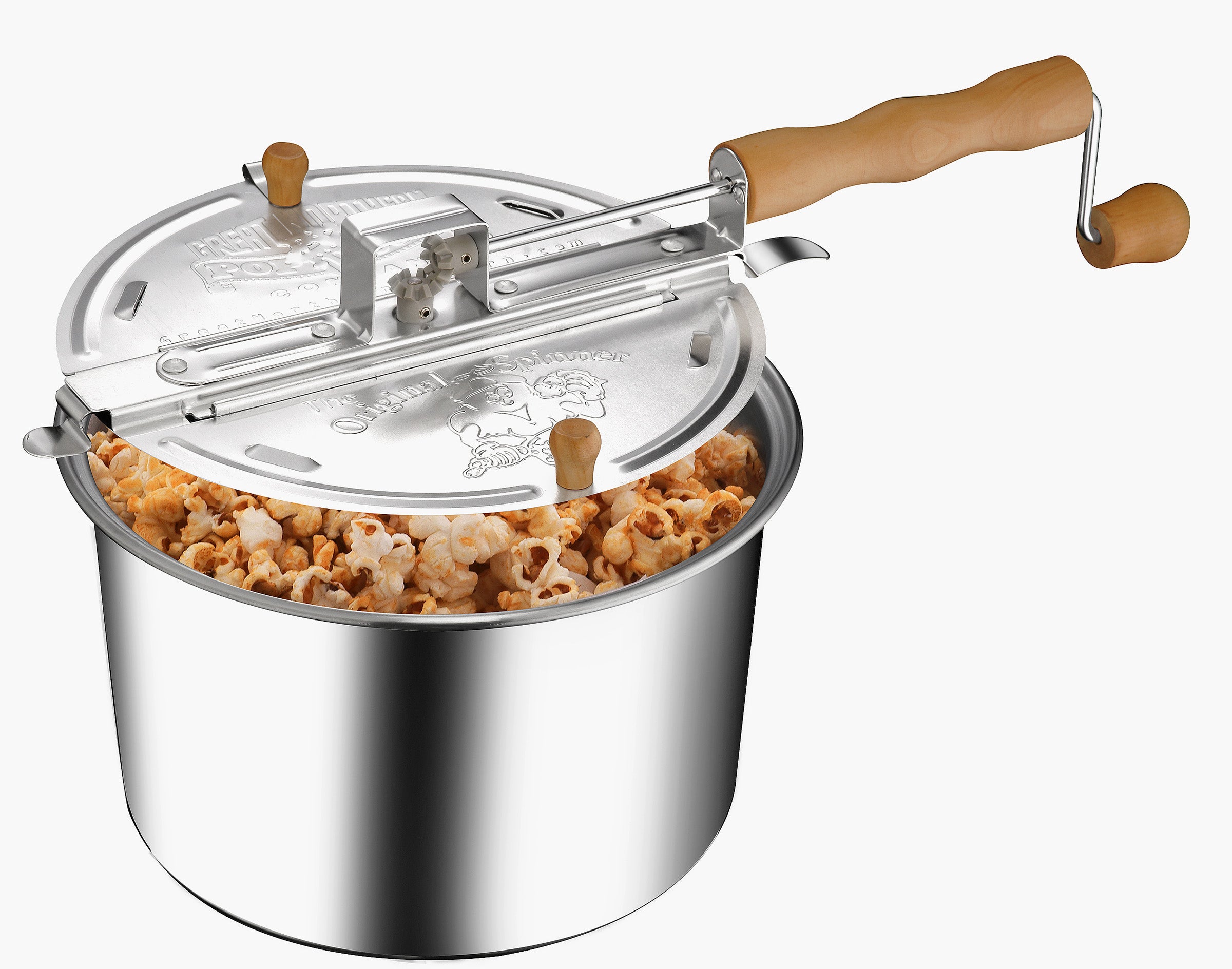 Great Northern Popcorn Original Spinner Stovetop 6 1/2 Quart Popcorn Popper - Theater Popcorn at Home!