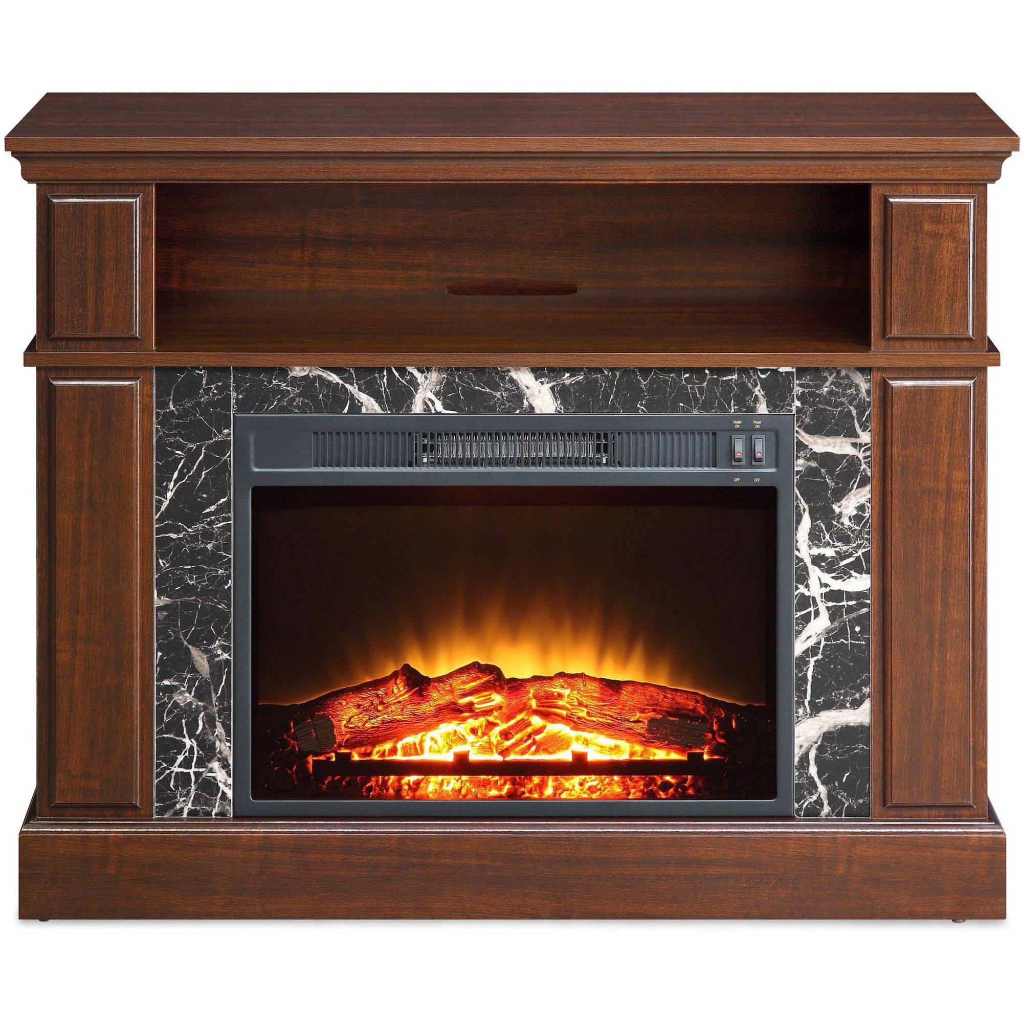 Mainstays Loring Media Fireplace for TVs up to 48" and 50lbs, Multiple Finishes