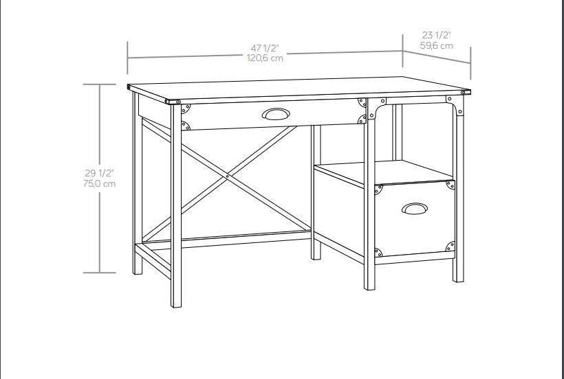 Better Homes & Gardens Rustic Country Desk, Weathered Pine Finish