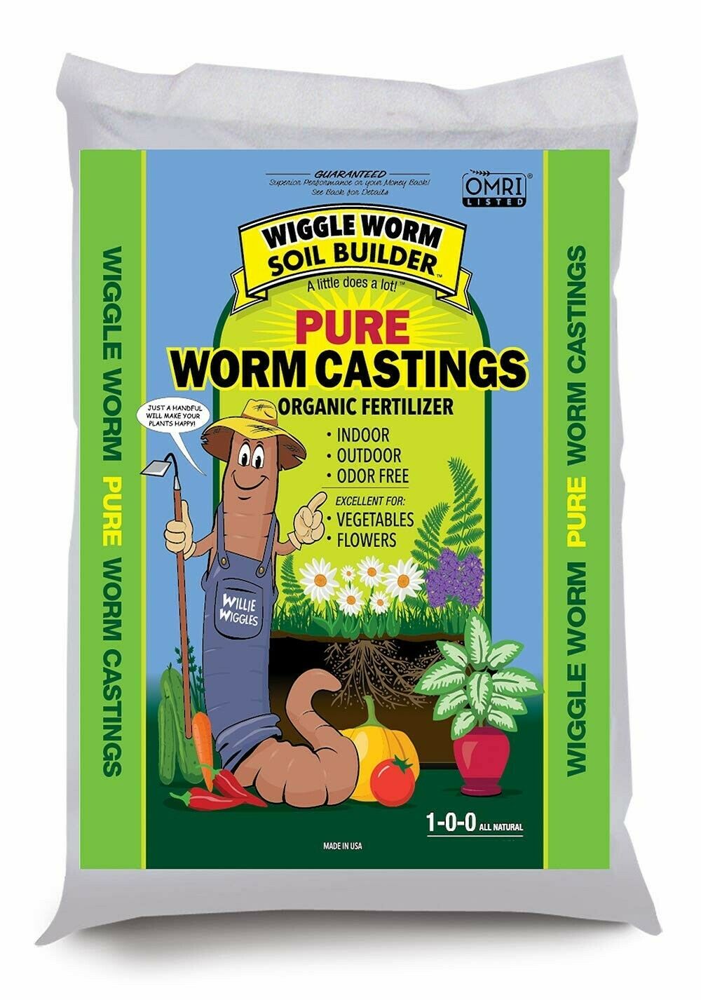 Wiggle Worm Soil Builder Earthworm Castings Organic Fertilizer, 15 lb.