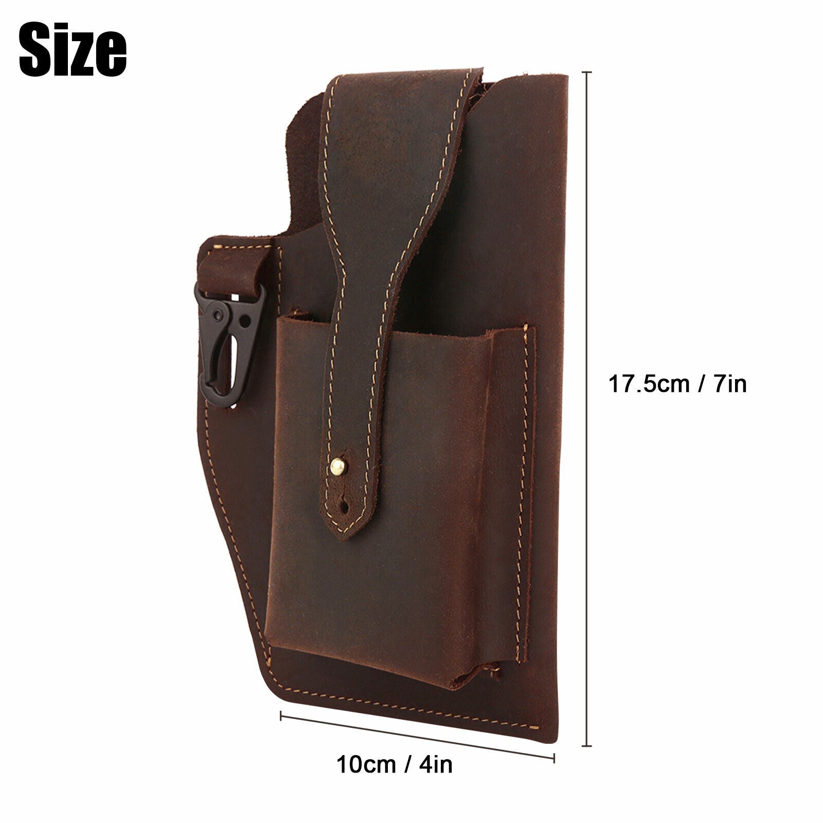 Men Leather Cell Phone Belt Bag Loop Waist Pack Holster Pouch Wallet Cover Case