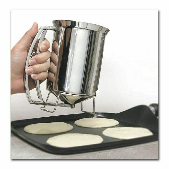 Pancake Batter Dispenser - Stainless Steel -Holds 3 Cups of Batter - Chef Buddy™