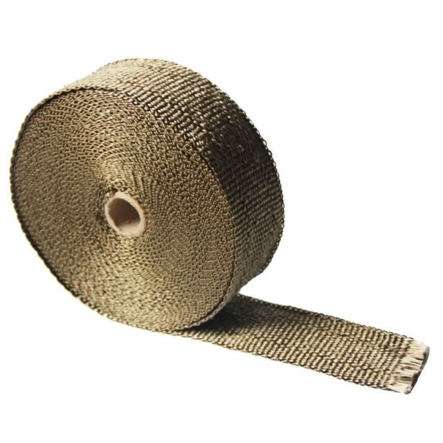 2 Rolls x Titanium Pipe Header Manifold Exhaust Heat Wrap Tape 20 Ties 2" X 50ft